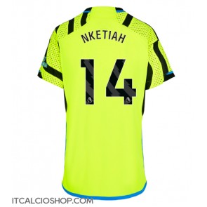 Arsenal Eddie Nketiah #14 Seconda Maglia Femmina 2023-24 Manica Corta